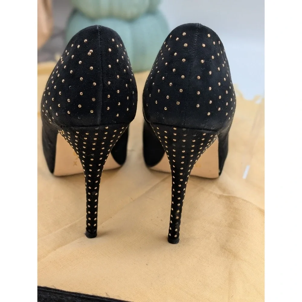 Mix No. 6 Neree Black Studded Platform Pumps Heels Women's Size 8 With Box